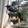RavenGlow – Faux Stained Glass Crow Lantern Suncatcher