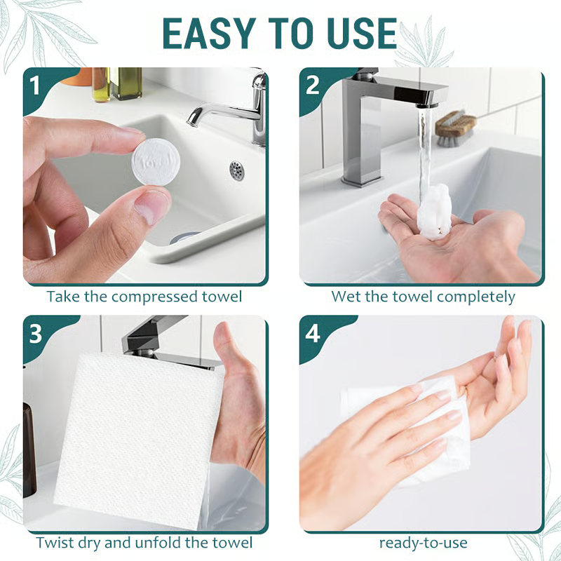 TowaLuxe – Premium Cotton Towel Tablets