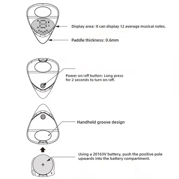 TunePick – Dual Guitar Picks & Tuner Tool