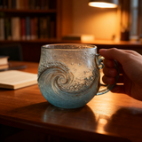 OceanWhirl - Handcrafted Glass Mug | Sip the Sea’s Serenity