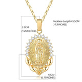 Virgin Mary Pendant Necklace Marnetic