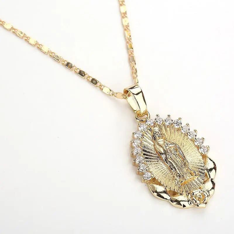 Virgin Mary Pendant Necklace Marnetic