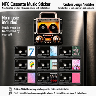 🎵 Iconic Pop Star NFC Fridge Magnet Music Player | Retro Vinyl Style Decor