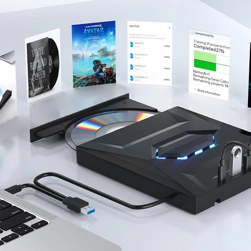 UltraRead | 7-in-1 USB Blu-ray & DVD Player Drive