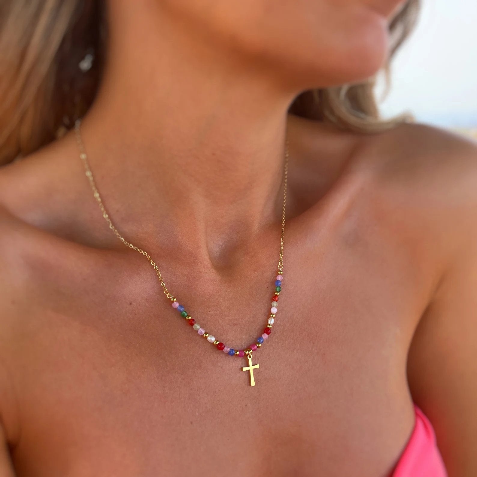 BlessedGleam - Elegant Daily Wear Cross Necklace