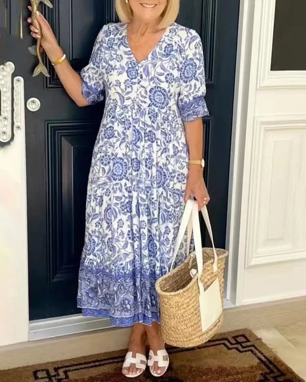 Calista - Soft & Flowy Printed Dress