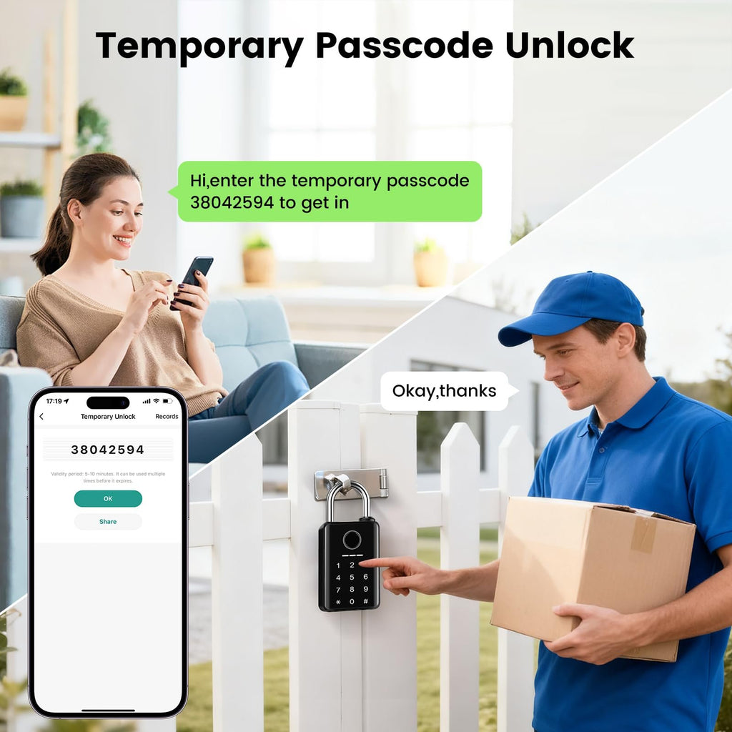 GateShield – Premium Fingerprint Security Gate Lock
