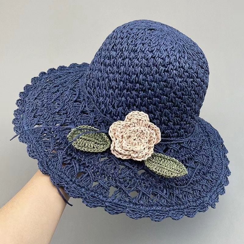 SunFlair – Elegant Ruffled Straw Hat