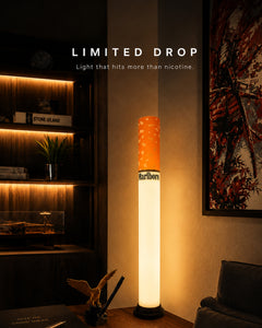 🚬 Cigarette Tube Shaped Marlboro Style Floor Lamp | Retro Industrial Novelty Ambient Light