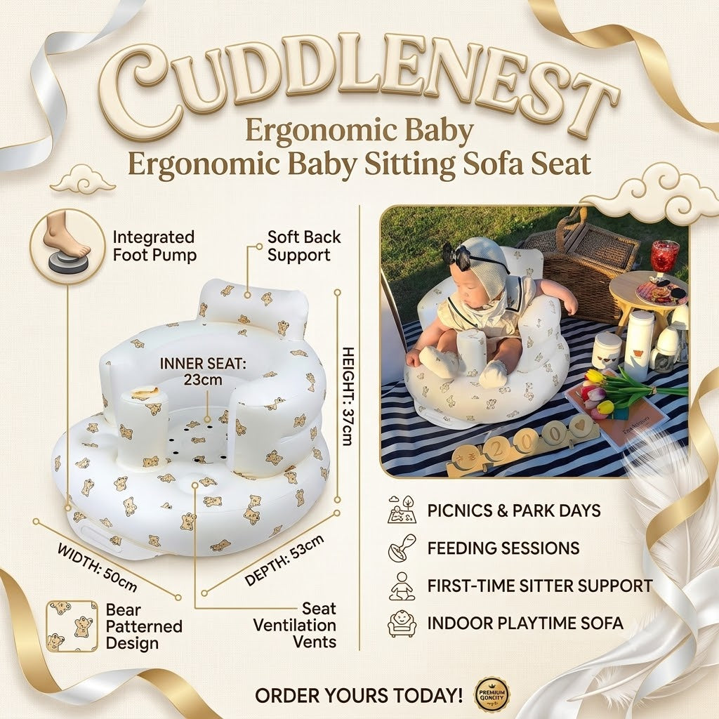CuddleNest – Ergonomic Baby Sitting Sofa Seat