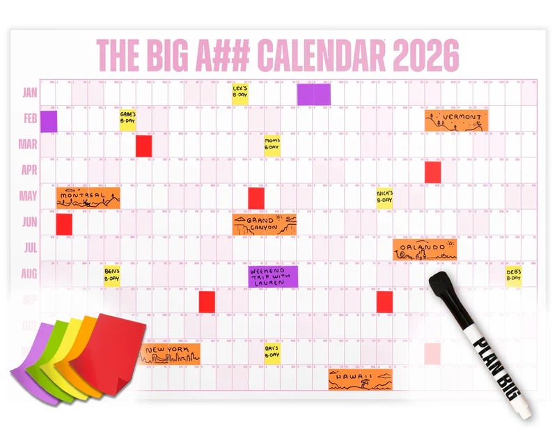 📅The Big A## Calendar 2026 - Flexible Dry-Erase Material