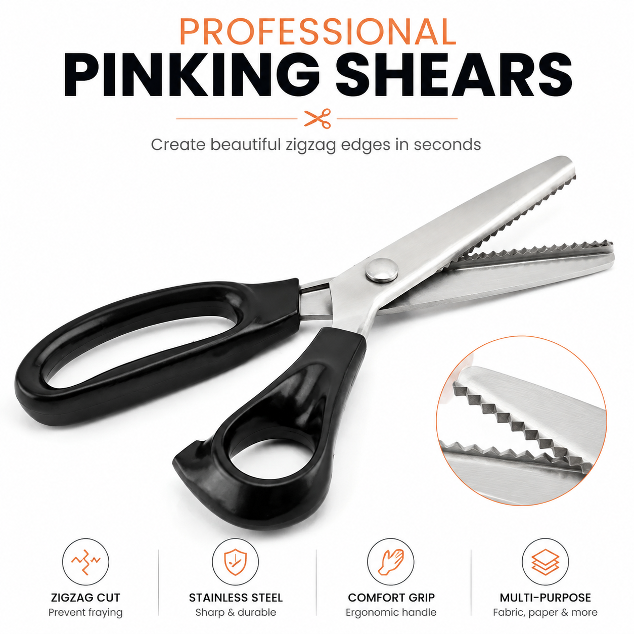 StitchEdge – Professional Stainless Steel Pinking Shears