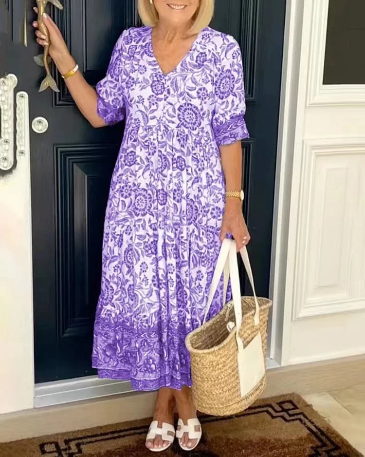 Calista - Soft & Flowy Printed Dress