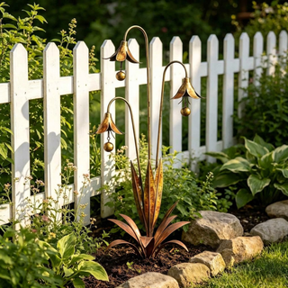 WhisperLily – Garden Bell Stake