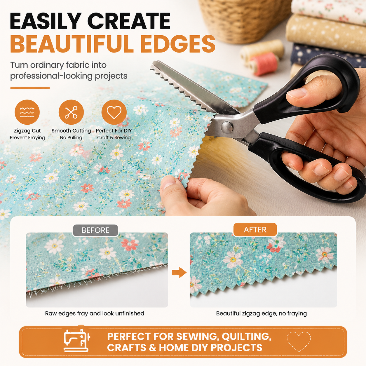 StitchEdge – Professional Stainless Steel Pinking Shears