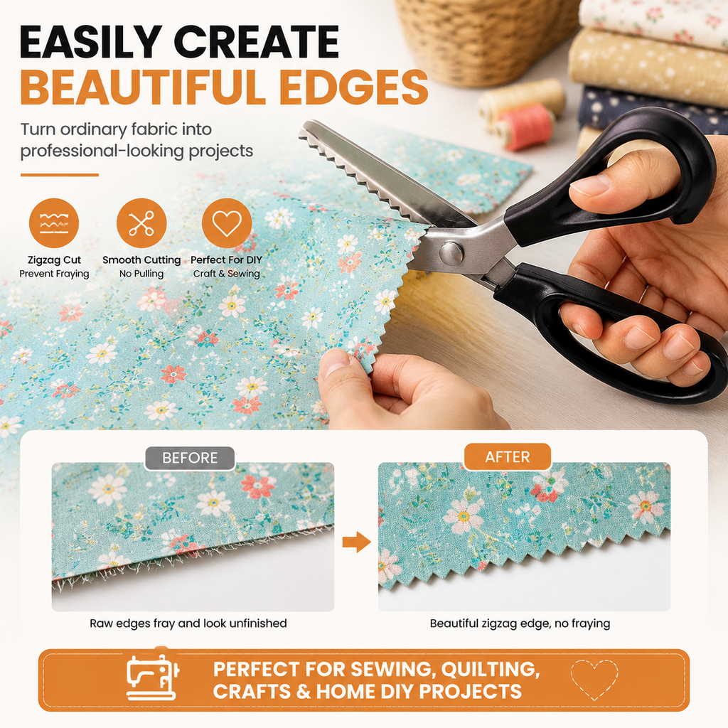 StitchEdge – Professional Stainless Steel Pinking Shears
