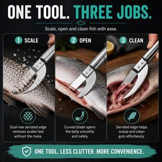 FishMate – Multi Function Fish Scaling & Gutting Tool