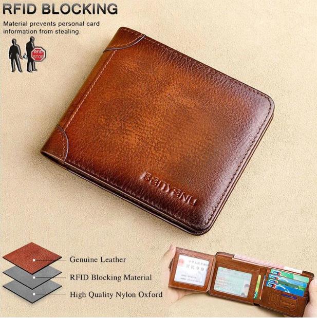 PrimeGuard - Genuine Leather RFID Wallet