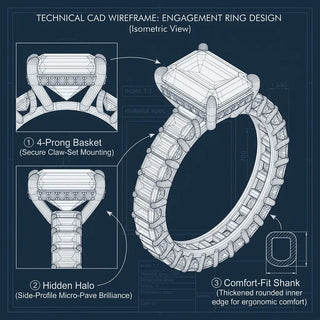 Lumière – Classic Emerald Cut Luxury Diamond Ring