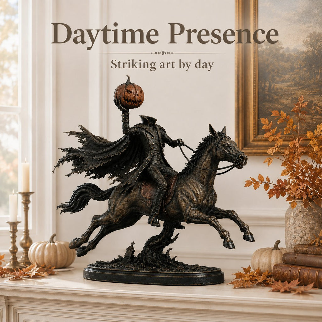 MidnightChase – Headless Horseman Halloween Statue