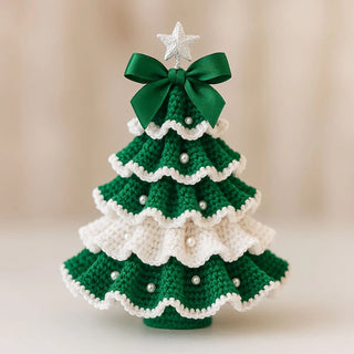 🎄 DIY Häkel-Weihnachtsbaum-Set – ✨ Handgemachtes Weihnachtsdekorations-Set
