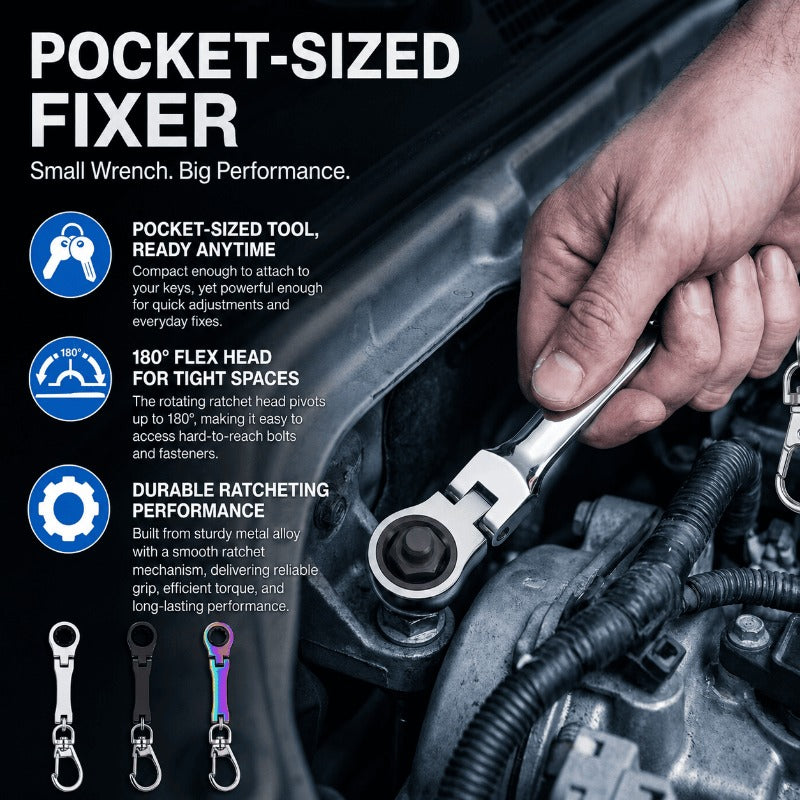 PocketTorque – Mini Keychain Ratchet Tool