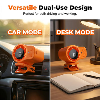 🌬️ Turbo Portable Fan with LED Display – Rechargeable Cooling Fan