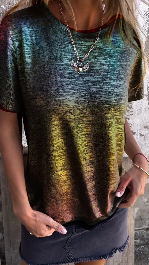 Anna | Gold Foil Short Sleeved T-shirt