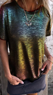Anna | Gold Foil Short Sleeved T-shirt