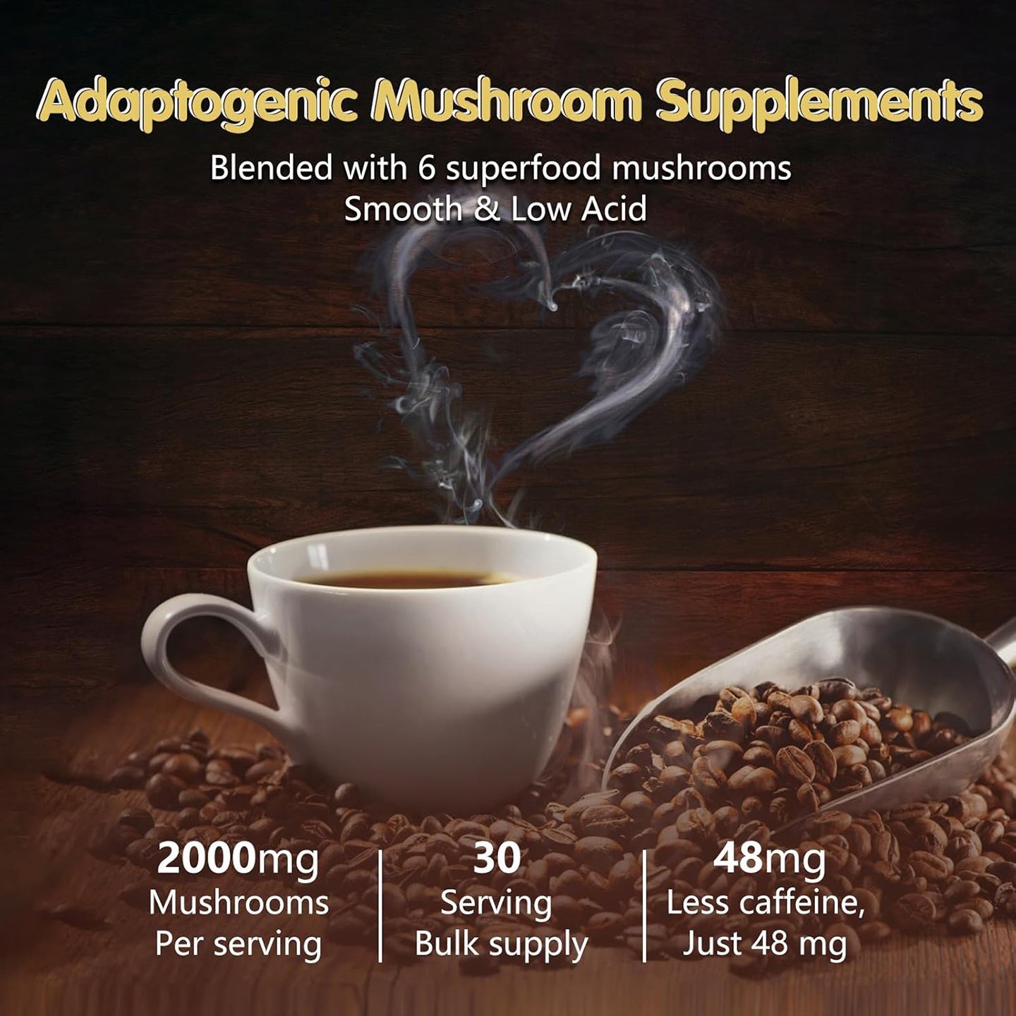 BrewBalance – 6-Mushroom Medium Roast Instant Coffee