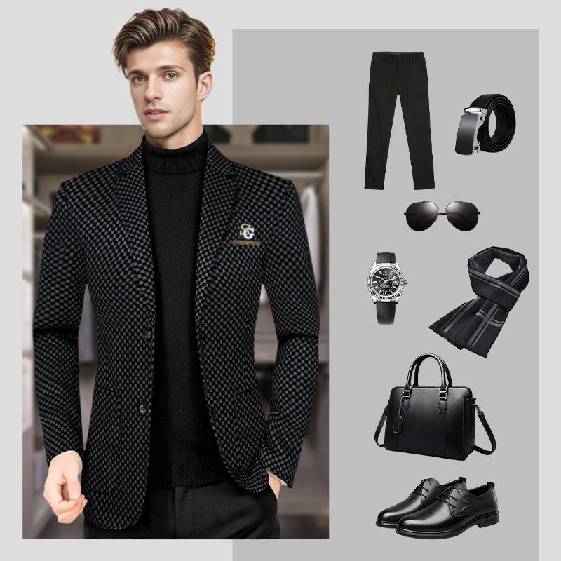 UrbanTailor – Men’s Slim-Fit Casual Suit Jacket