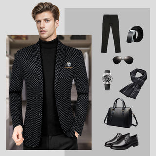 UrbanTailor – Men’s Slim-Fit Casual Suit Jacket
