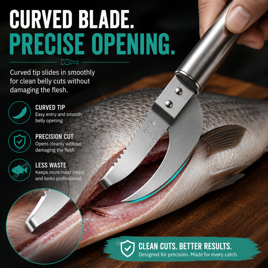 FishMate – Multi Function Fish Scaling & Gutting Tool