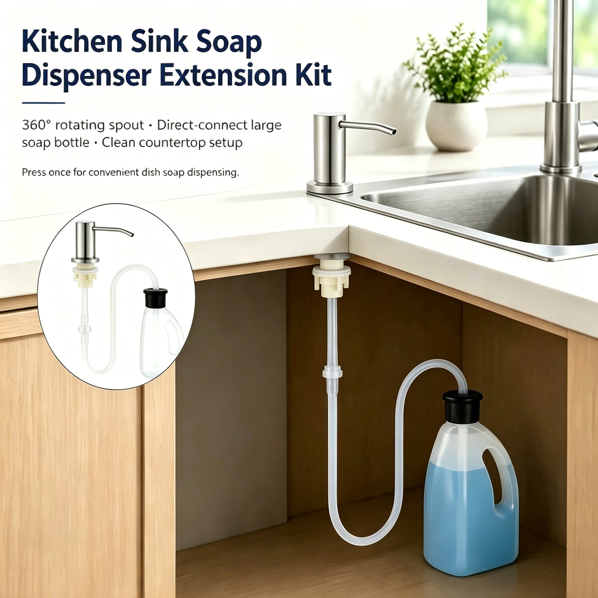 FlowSink – 360° Kitchen Soap Dispenser System