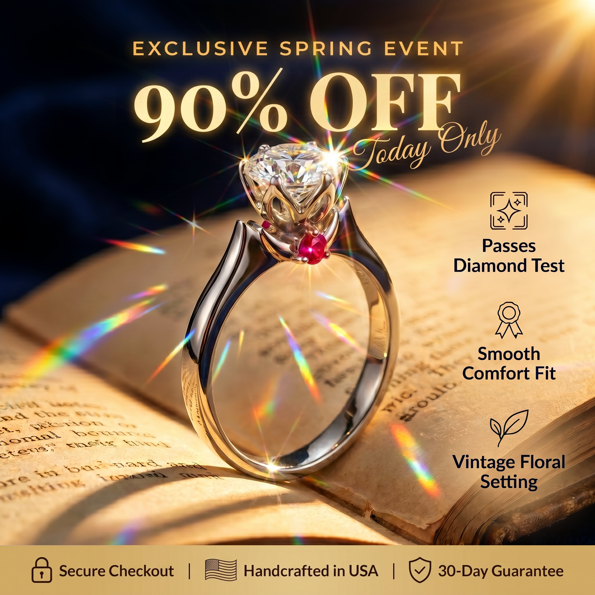 EverBloom – Timeless Moissanite Comfort Ring