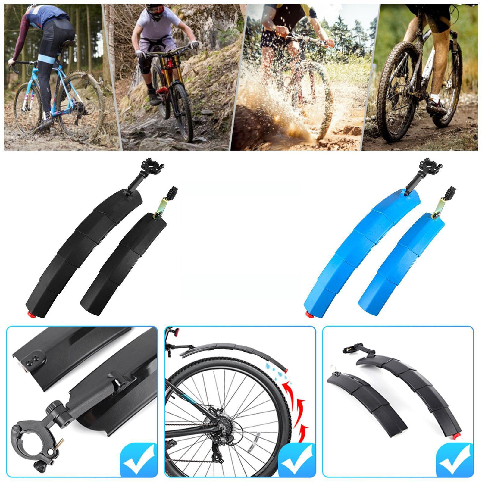 Super Pressure Resistant Bicycle Retractable Mudguard with Taillights(A pair)