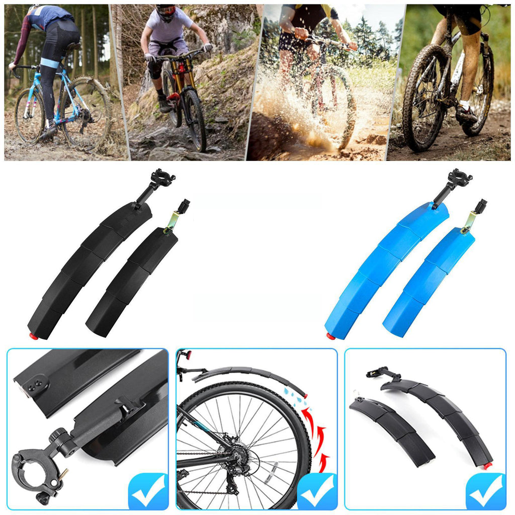 Super Pressure Resistant Bicycle Retractable Mudguard with Taillights(A pair)