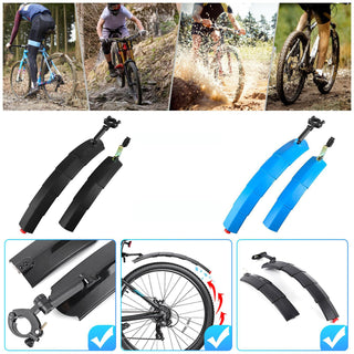 Super Pressure Resistant Bicycle Retractable Mudguard with Taillights(A pair)