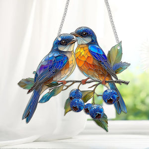 HeartFlutter - Hummingbird Stained Glass Ornament