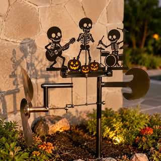 HauntedBreeze – Handmade Kinetic Skeleton Wind Spinner