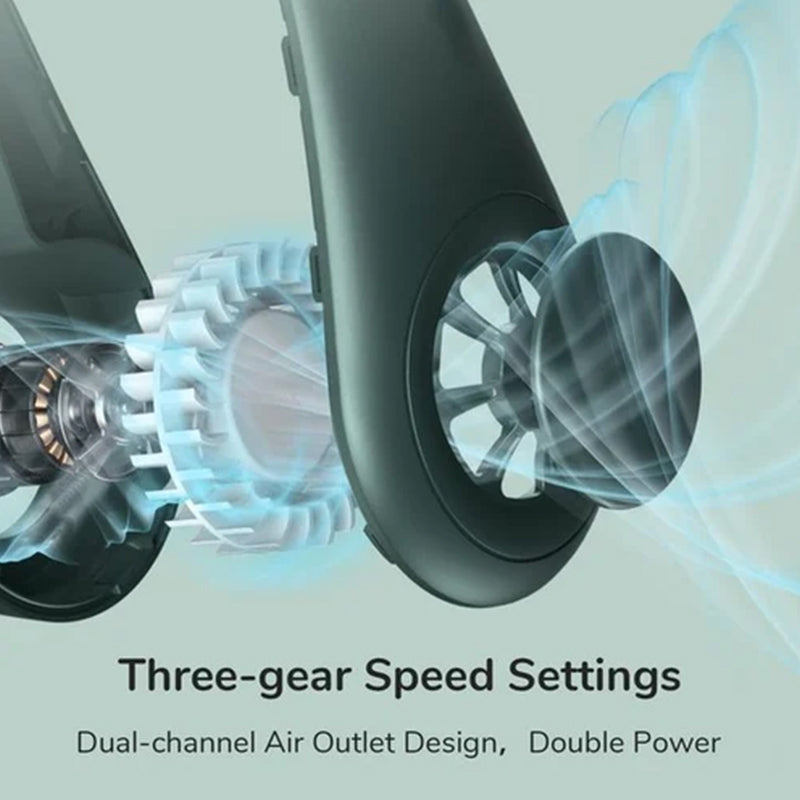 NeckBreeze Pro - 360° Airflow Cooling Fan for Outdoor Comfort