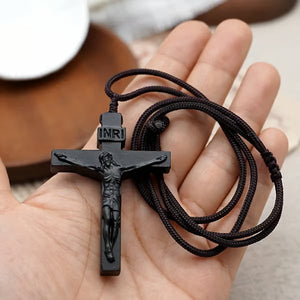 SacredTimber -  Handcrafted Wooden Cross Necklace