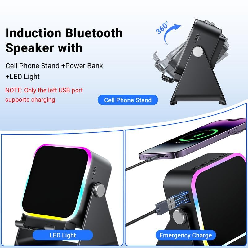 BeatBeam - Wireless Speaker, RGB Lights & Power Bank Stand