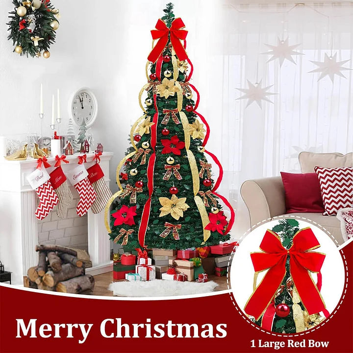 ScarletShine – Pop-Up Red Christmas Tree Set