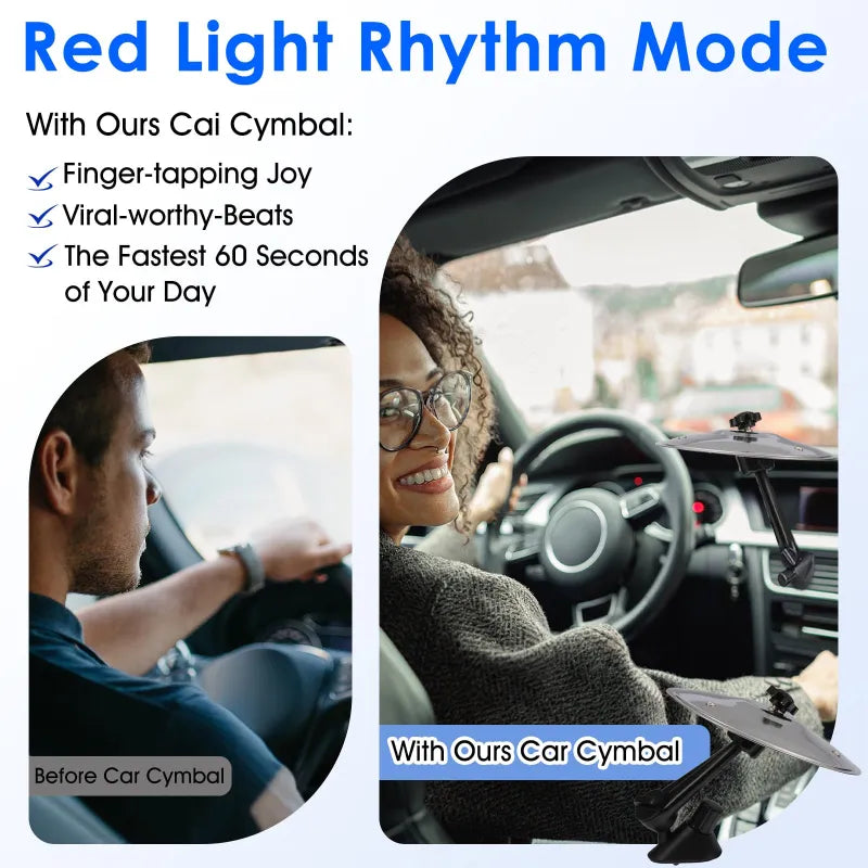 RhythmRide – Mini Cymbal Car Clip