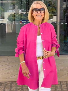FlowLine – Women’s Long Cotton Swing Shirt Jacket