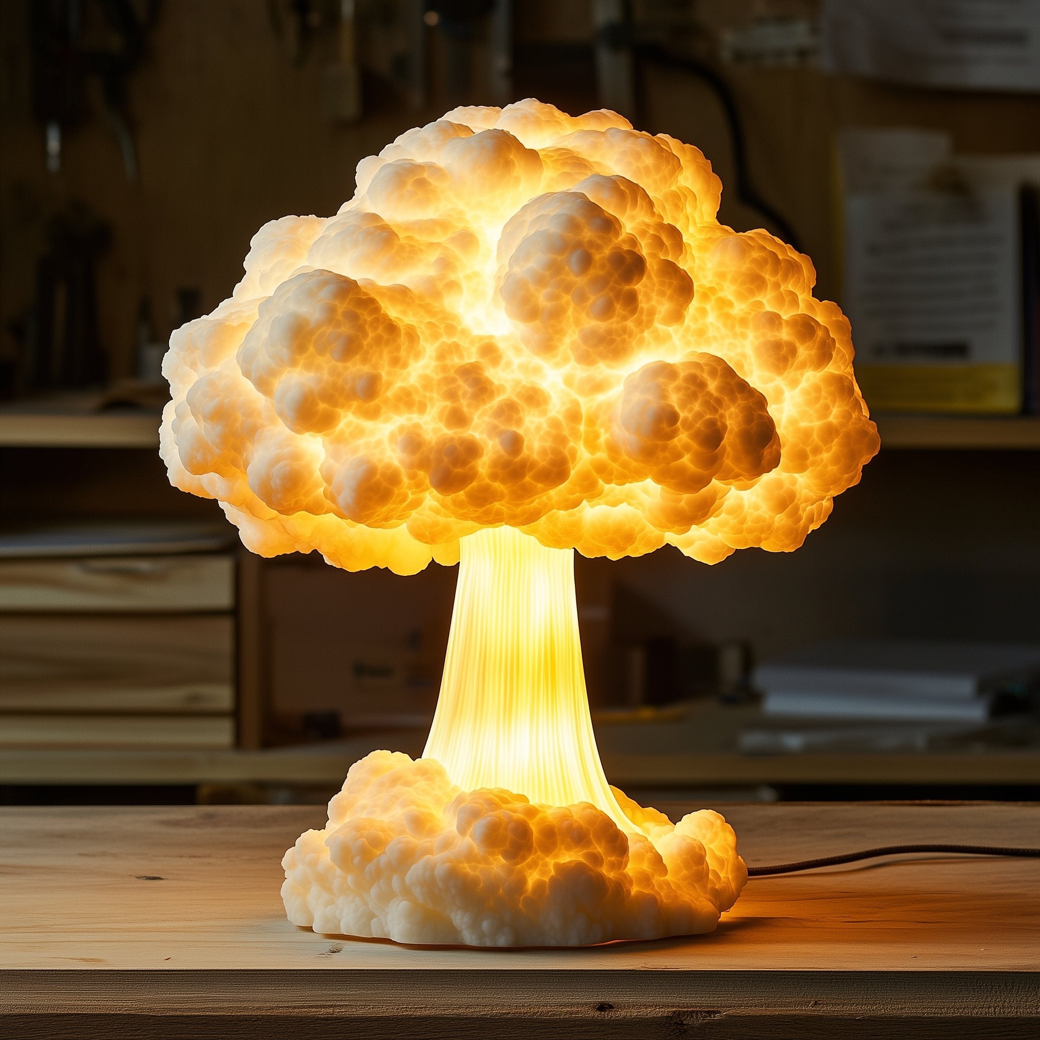 CloudBurst – Mushroom Cloud Statement Table Lamp