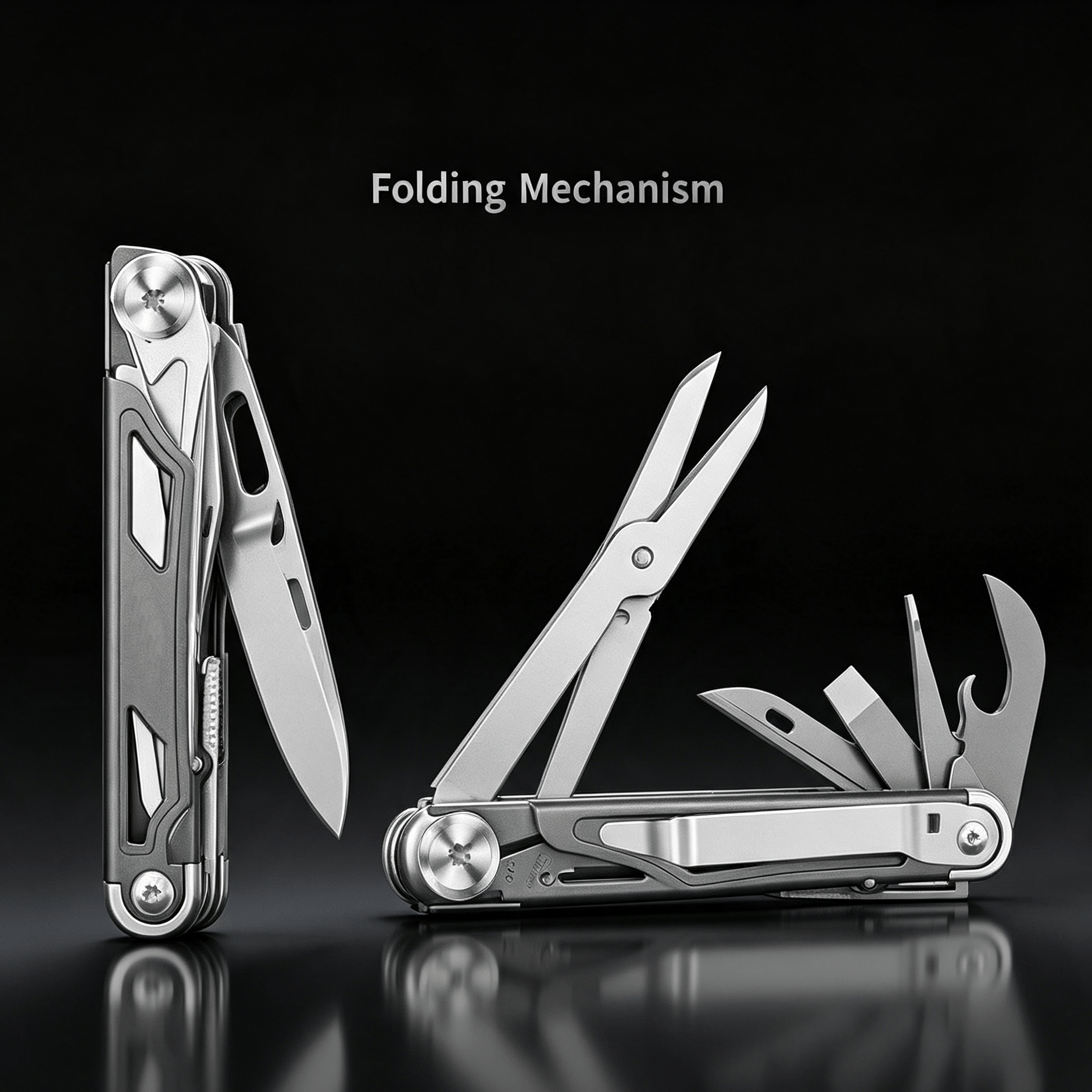 12‑in‑1 Multi‑Tool Pocket Knife, Stainless Steel Folding Utility Tool