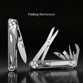 12‑in‑1 Multi‑Tool Pocket Knife, Stainless Steel Folding Utility Tool