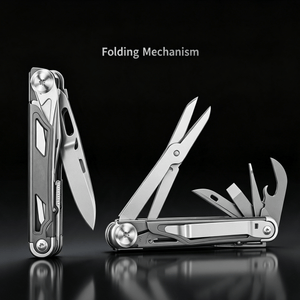 12‑in‑1 Multi‑Tool Pocket Knife, Stainless Steel Folding Utility Tool